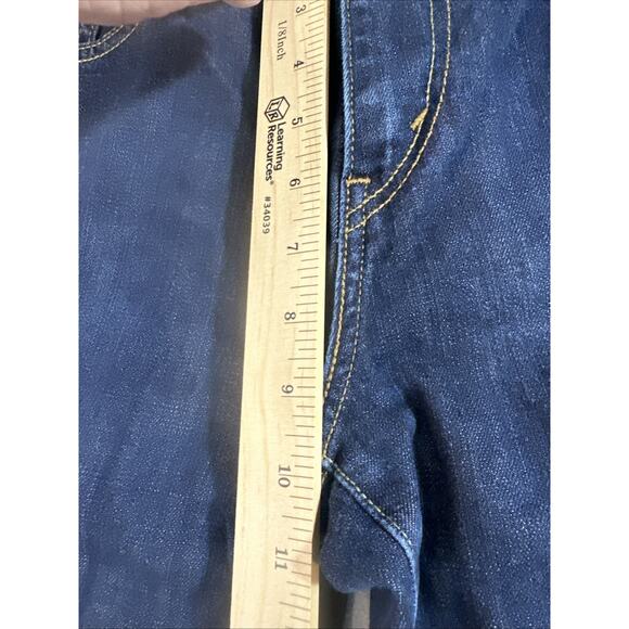 Levi 515 Jeans Womens 10 Boot Cut Mid Rise Dark Wash Denim 33x31.5 - Picture 3 of 7